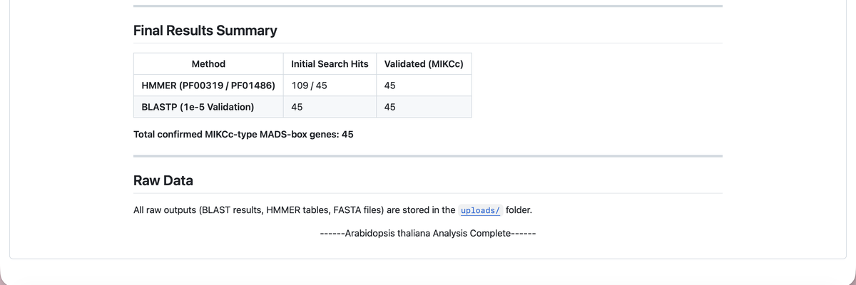 MADS-Box Gene Detection