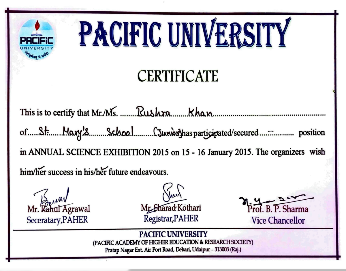 Certificate
