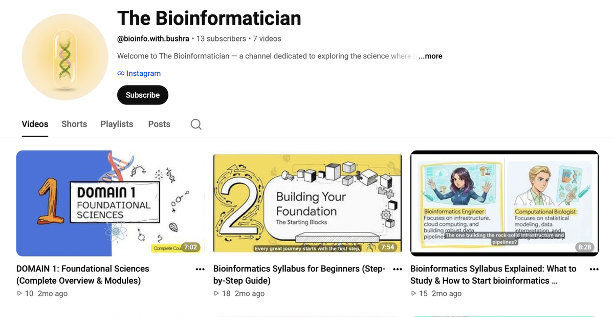 bioinfo.with.bushra YouTube Channel